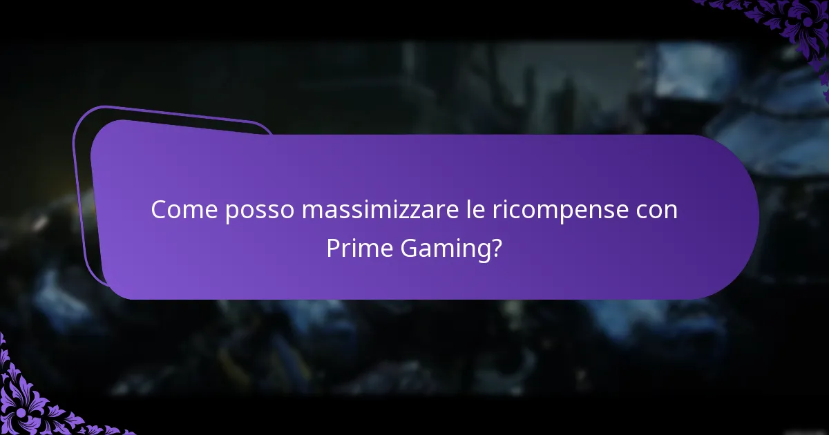 Come gestire le impostazioni del mio account Prime Gaming?