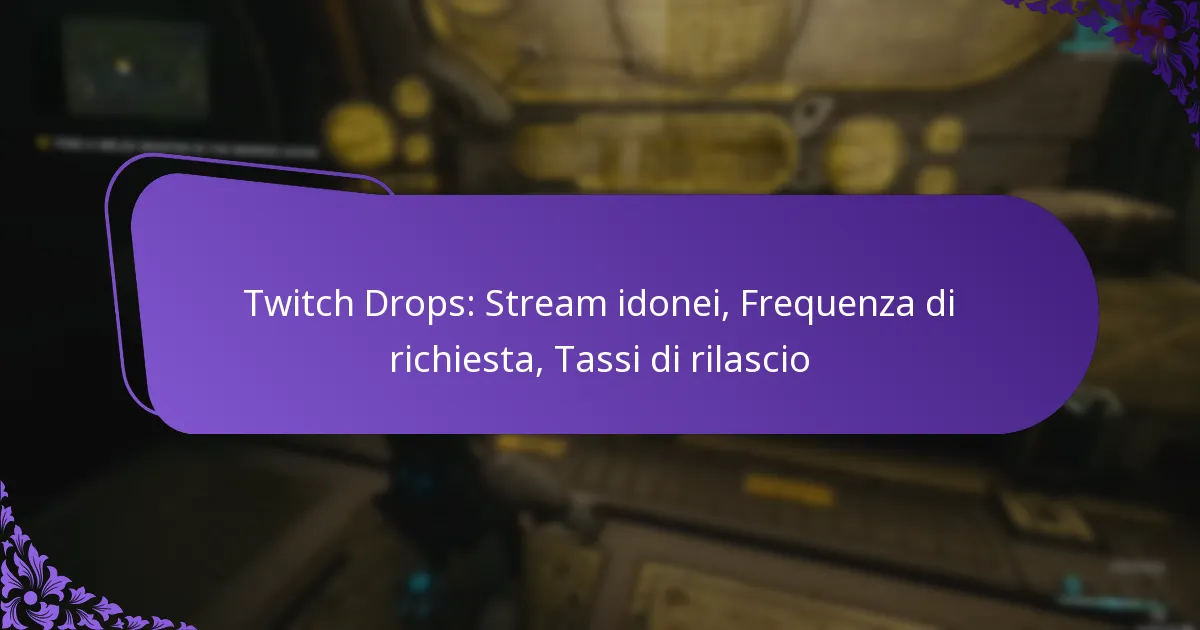 Twitch Drops: Stream idonei, Frequenza di richiesta, Tassi di rilascio